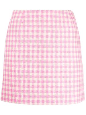 AMI Paris check-pattern mini skirt - Pink