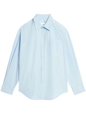 AMI Paris chest pocket cotton shirt - Blue