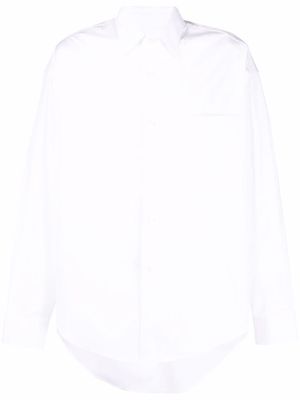 AMI Paris chest-pocket poplin shirt - White