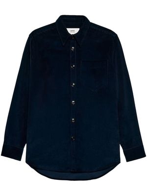 AMI Paris classic-collar corduroy shirt jacket - Blue