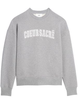 AMI Paris Coeur Sacré cotton sweatshirt - Grey
