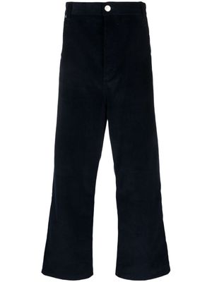 AMI Paris corduroy straight-leg trousers - Blue