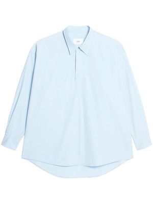 AMI Paris cotton shirt dress - Blue