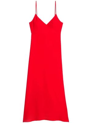 AMI Paris cotton slip dress - Red