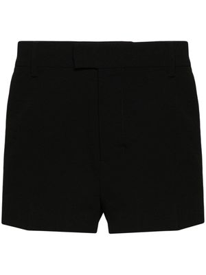 AMI Paris crepe virgin-wool mini shorts - Black