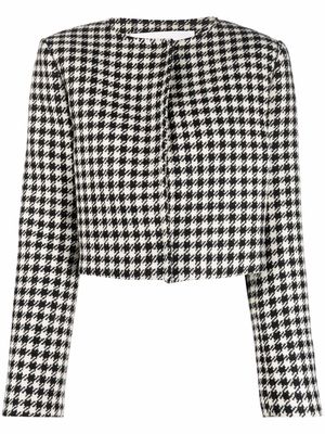AMI Paris cropped houndstooth jacket - Black