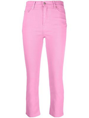 AMI Paris cropped slim-fit jeans - Pink