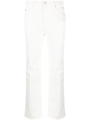 AMI Paris cropped straight-leg jeans - White