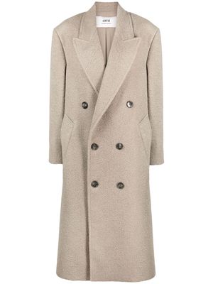 AMI Paris double-breasted coat - Neutrals