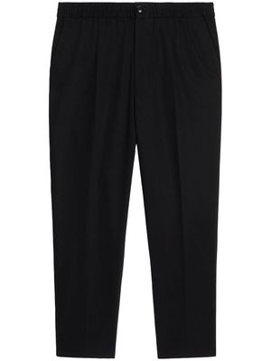 AMI Paris elasticated-waist cropped trousers - Black