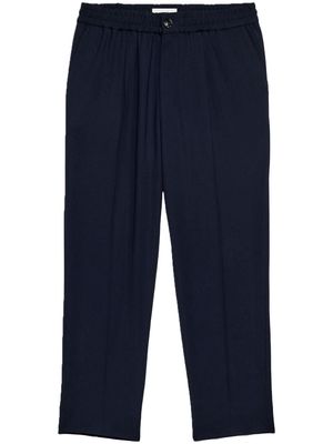 AMI Paris elasticated-waist tapered trousers - Blue