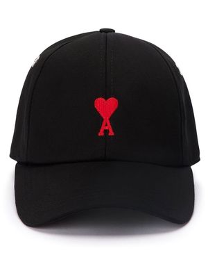 AMI Paris embroidered-logo baseball cap - Black