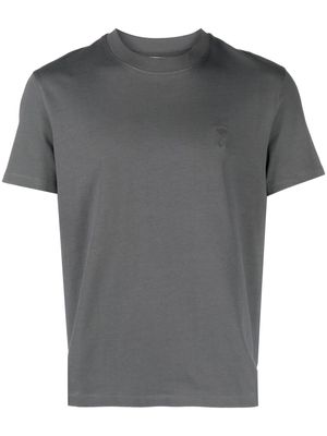 AMI Paris embroidered-logo short-sleeve T-shirt - Grey