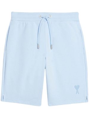 AMI Paris embroidered-logo track shorts - Blue