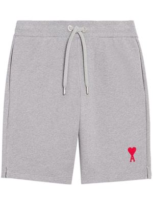 AMI Paris embroidered-logo track shorts - Grey