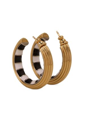 AMI Paris enamelled hoop earrings - Gold