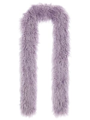 AMI Paris faux-fur long scarf - Purple