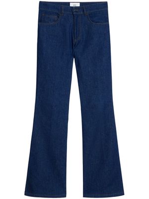 AMI Paris Flare Fit low-rise jeans - Blue