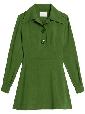 AMI Paris flared mini dress - Green