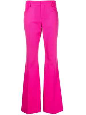 AMI Paris flared twill trousers - Pink