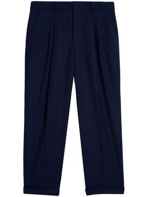 AMI Paris folded detail wide-leg trousers - Blue
