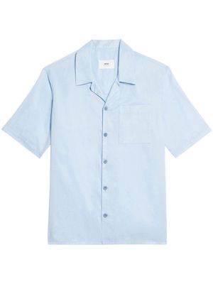 AMI Paris front pocket short sleeve shirt - Blue