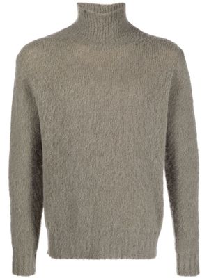 AMI Paris high-neck brushed-effect jumper - Neutrals