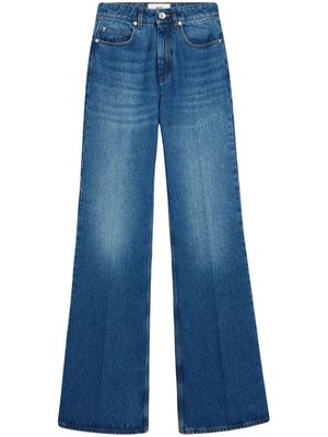 AMI Paris high-rise flared-leg jeans - Blue
