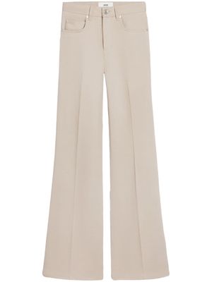 AMI Paris high-rise flared trousers - Neutrals