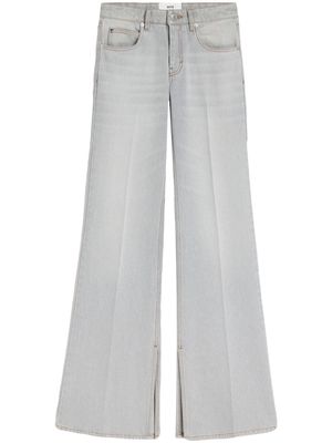 AMI Paris high-rise wide-leg jeans - Grey