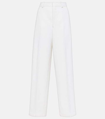 Ami Paris High-rise wool-blend wide-leg pants