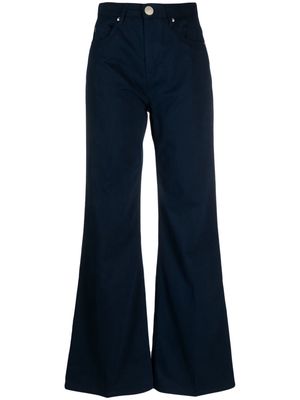 AMI Paris high-waist flared trousers - 430 NIGHT BLUE
