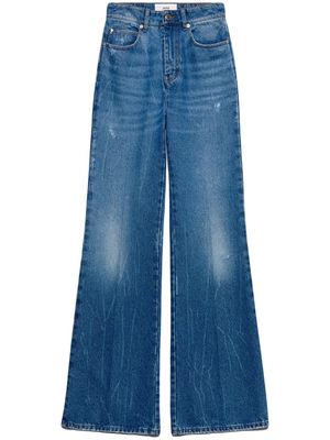 AMI Paris high-waist straight-leg cotton jeans - Blue