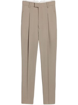 AMI Paris high-waist tapered-leg trousers - Neutrals