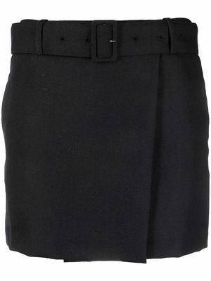 AMI Paris high-waisted belted miniskirt - Black