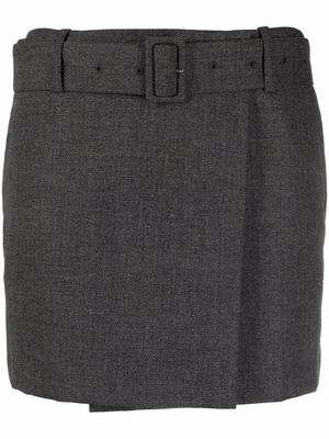 AMI Paris high-waisted belted miniskirt - Grey
