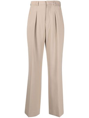 AMI Paris high-waisted flared wool trousers - 265 CHAMPAGNE