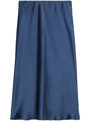 AMI Paris high-waisted satin skirt - Blue