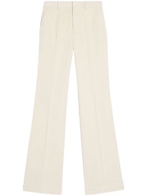 AMI Paris high-waisted wide-leg corduroy trousers - White