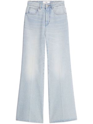AMI Paris high-waisted wide-leg jeans - Blue