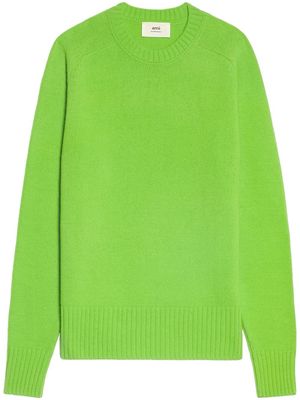 AMI Paris knitted crew-neck jumper - Green