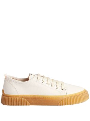 AMI Paris Lace-Up Low-Top Sneakers - White