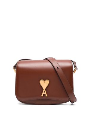 AMI Paris leather shoulder bag - Brown