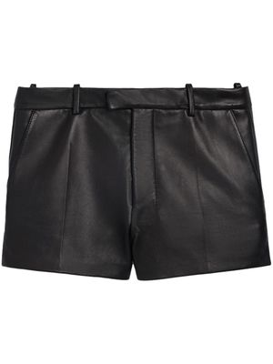 AMI Paris leather tailored shorts - Black