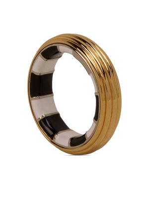 AMI Paris Lineami ribbed ring - Gold