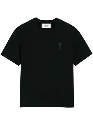 AMI Paris logo-embossed cotton T-shirt - Black