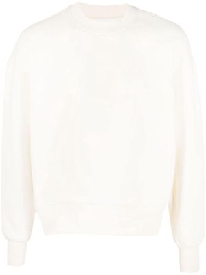 AMI Paris logo-embroidered patch sweatshirt - Neutrals
