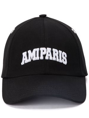 AMI Paris logo-patch baseball cap - Black