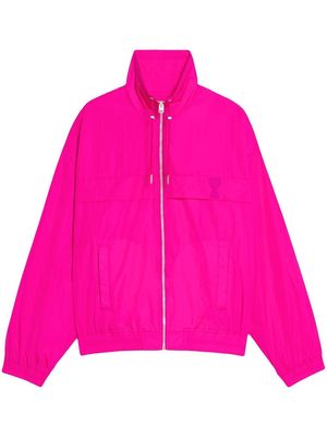 AMI Paris logo-patch bomber jacket - Pink
