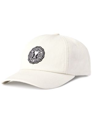 AMI Paris logo-patch cotton baseball cap - White